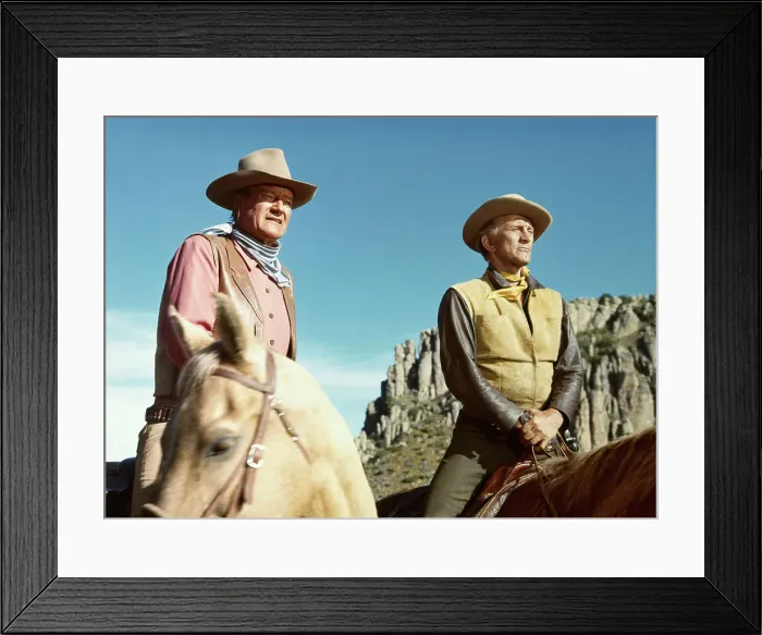 Framed Print : John Wayne and Kirk Douglas in The War Wagon Framed Print : John Wayne and Kirk Douglas in The War Wagon