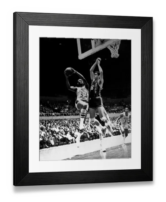Framed Print : Elgin Baylor Driving Toward Basket Framed Print : Elgin Baylor Driving Toward Basket