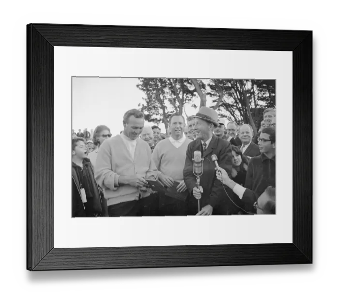 Framed Print : Bing Crosby with Arnold Palmer at Microphones Framed Print : Bing Crosby with Arnold Palmer at Microphones