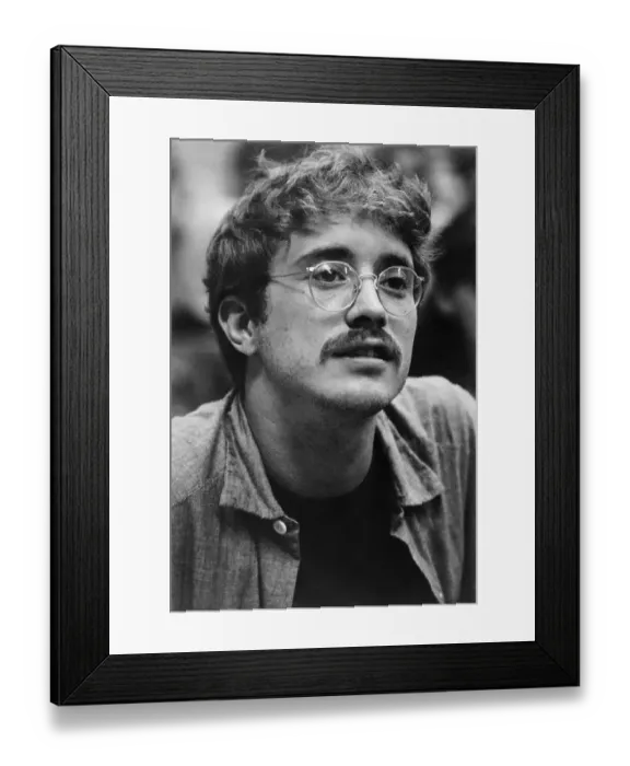 Framed Print : Portrait of Bill Ayers Wearing Opened Shirt Framed Print : Portrait of Bill Ayers Wearing Opened Shirt