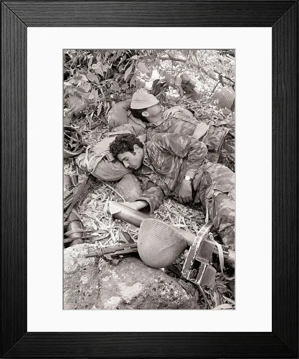 Framed Print : Israeli Troops Resting after Long March Framed Print : Israeli Troops Resting after Long March