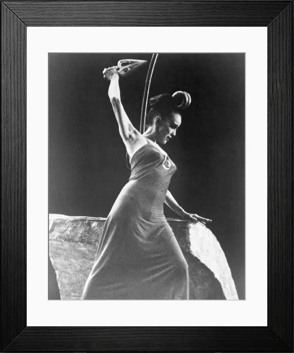Framed Print : Dancer Martha Graham in Dancing Position Framed Print : Dancer Martha Graham in Dancing Position