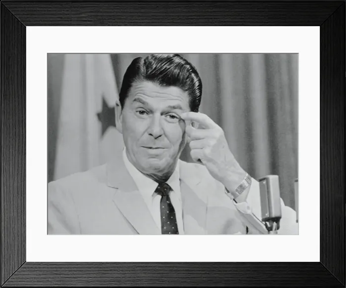Framed Print : Ronald Reagan Touching His Face Framed Print : Ronald Reagan Touching His Face