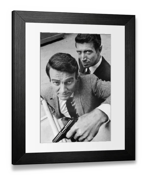 Framed Print : Mike Connors and Joe Campanella Framed Print : Mike Connors and Joe Campanella