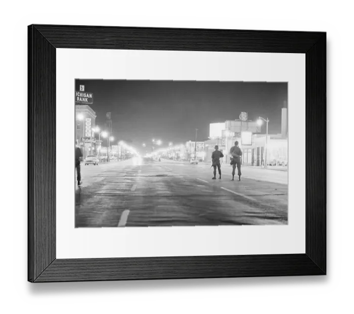 Framed Print : Patrolling in Detroit Framed Print : Patrolling in Detroit