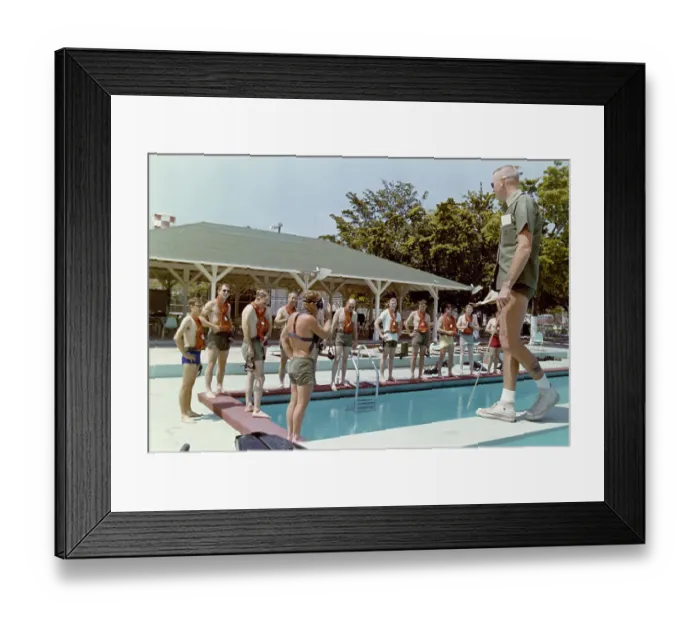 Framed Print : NASA Astronauts At Training Pool Framed Print : NASA Astronauts At Training Pool