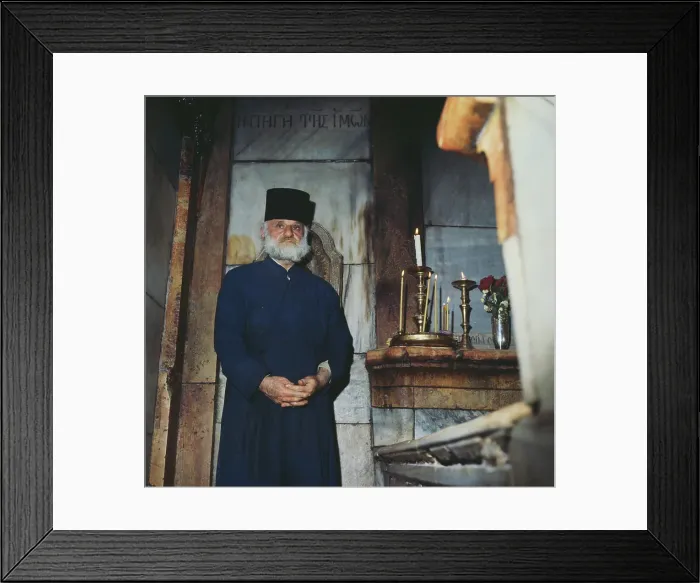 Framed Print : Priest In Church Of The Holy Sepulchre Framed Print : Priest In Church Of The Holy Sepulchre
