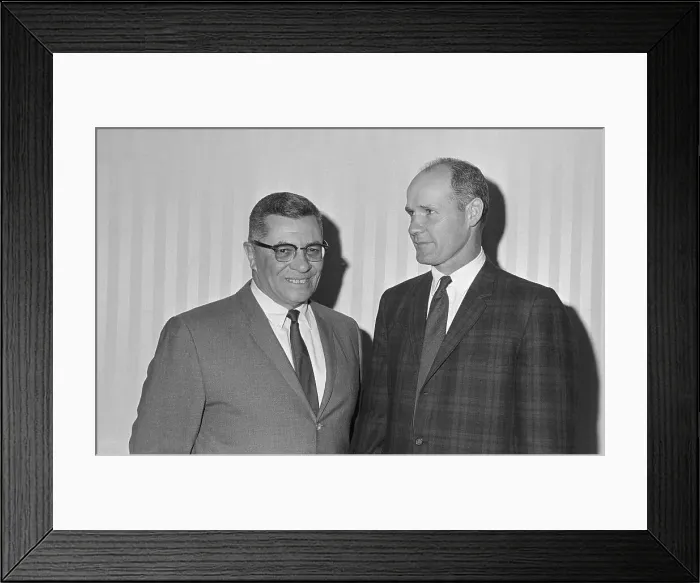 Framed Print : Coach Vince Lombardi and Tom Landry Framed Print : Coach Vince Lombardi and Tom Landry