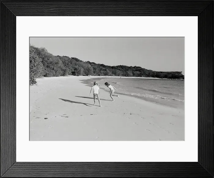 Framed Print : Caroline Kennedy Playing on the Beach Framed Print : Caroline Kennedy Playing on the Beach