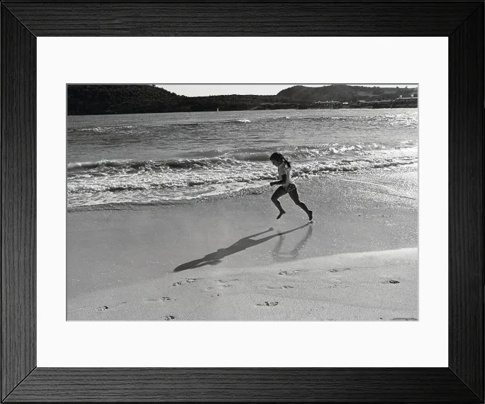 Framed Print : Caroline Kennedy Running on the Beach Framed Print : Caroline Kennedy Running on the Beach