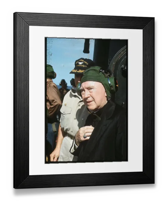 Framed Print : Francis Cardinal Spellman in Flight Helmet Framed Print : Francis Cardinal Spellman in Flight Helmet
