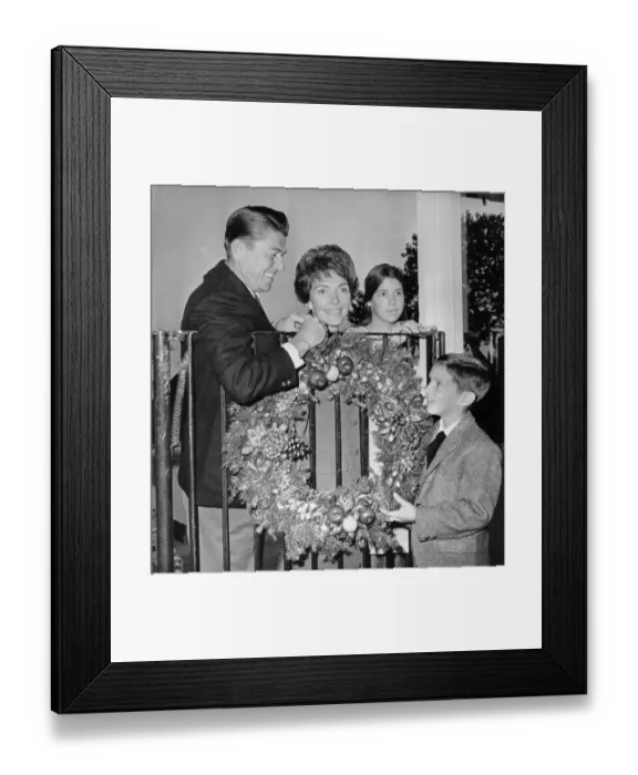 Framed Print : Ronald Reagan and Family During Holidays Framed Print : Ronald Reagan and Family During Holidays