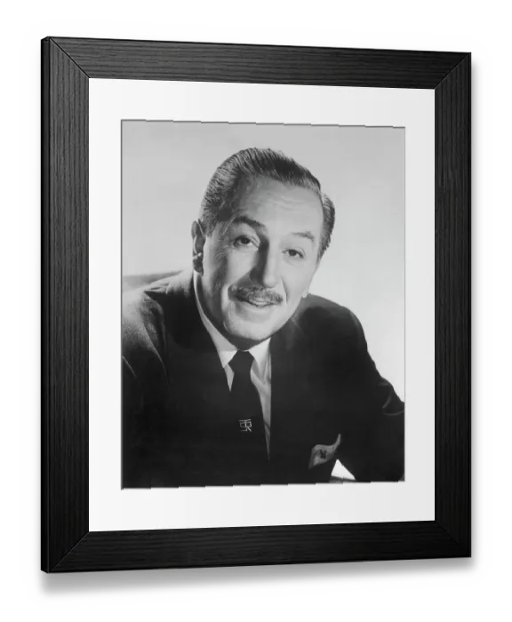 Framed Print : Portrait of Walt Disney Framed Print : Portrait of Walt Disney