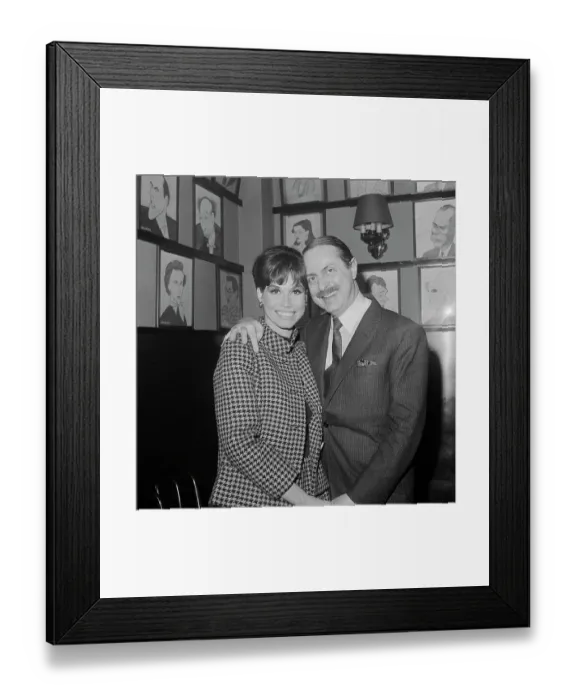 Framed Print : Actress Mary Tyler Moore and David Merrick