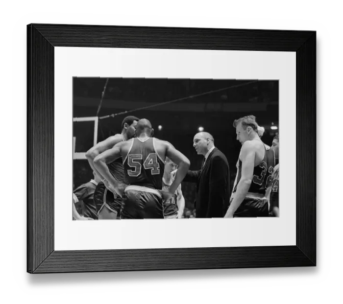 Framed Print : Art Hannon Talking to wilt Chamberlain and Lucius Jackson Framed Print : Art Hannon Talking to wilt Chamberlain and Lucius Jackson