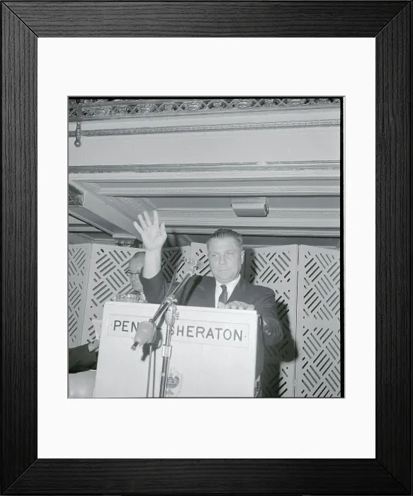 Framed Print : Jimmy Hoffa Speaking at Podium Framed Print : Jimmy Hoffa Speaking at Podium