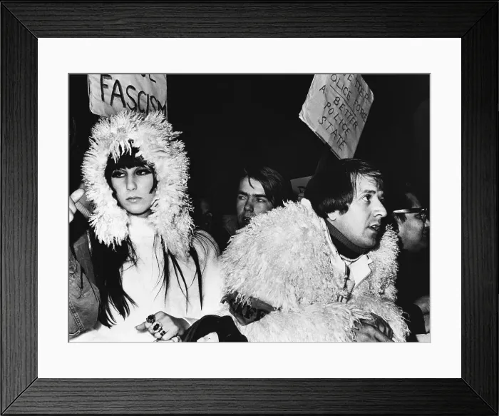 Framed Print : Sonny And Cher At Police Brutality Demon Framed Print : Sonny And Cher At Police Brutality Demon