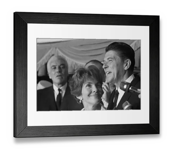 Framed Print : Ronald Reagan Speaking To Newsmen Framed Print : Ronald Reagan Speaking To Newsmen