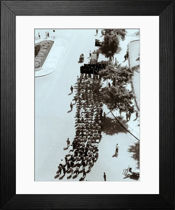Framed Print : Red Guards Marching In Canton Framed Print : Red Guards Marching In Canton