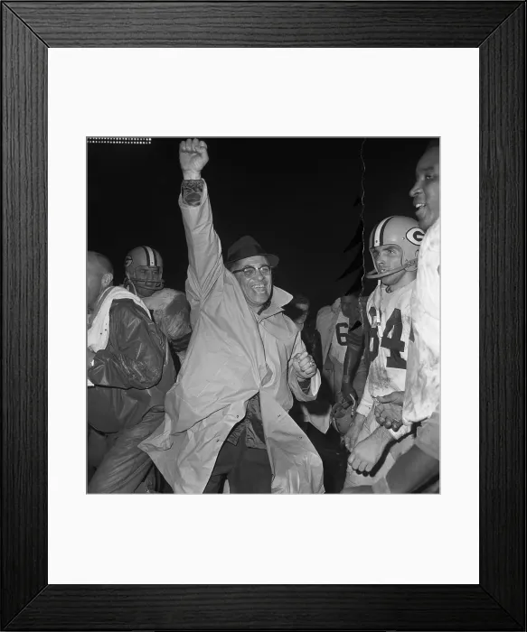 Framed Print : Vince Lombardi Cheering Framed Print : Vince Lombardi Cheering
