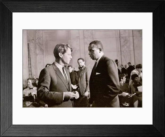 Framed Print : Robert Kennedy Speaking With Floyd McKissick Framed Print : Robert Kennedy Speaking With Floyd McKissick
