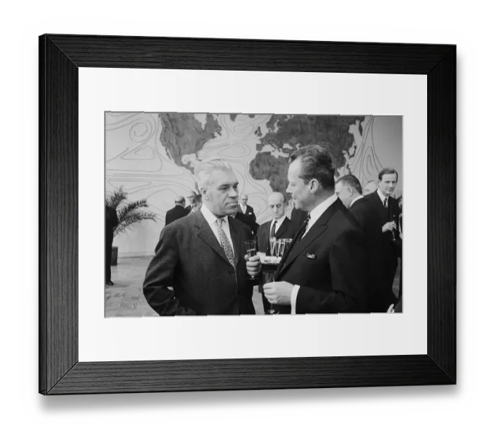 Framed Print : Willy Brandt and Semyon Tsarapkin Conversing Framed Print : Willy Brandt and Semyon Tsarapkin Conversing