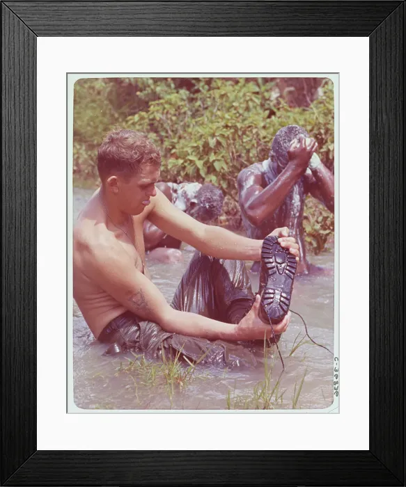 Framed Print : Soldiers Taking Bath Framed Print : Soldiers Taking Bath