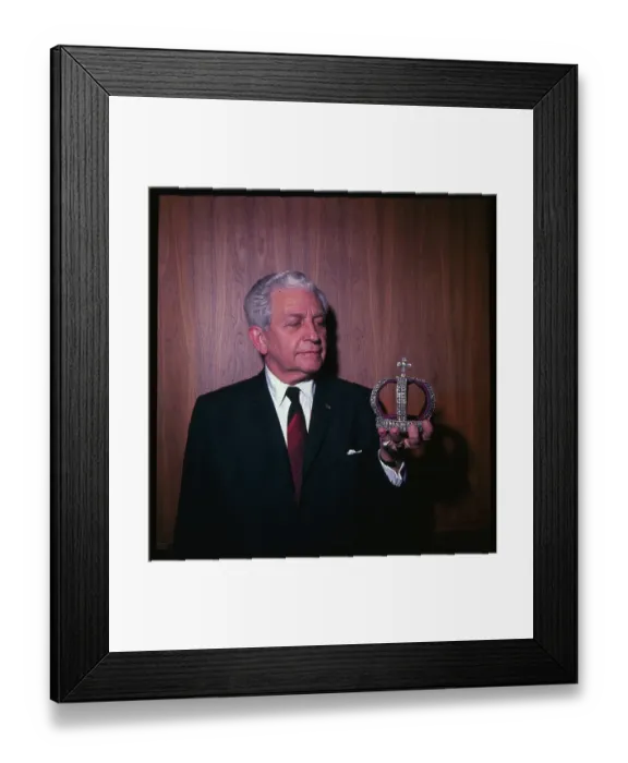 Framed Print : Harry Levinson Holding Imperial Russian Nuptial Crown Framed Print : Harry Levinson Holding Imperial Russian Nuptial Crown