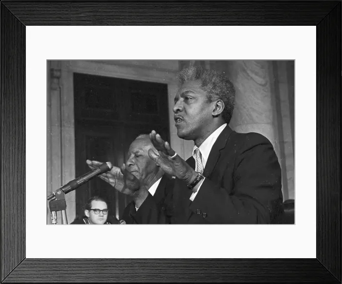 Framed Print : A. Phillip Randolph and Bayard Rustin Speaking to Subcommittee Framed Print : A. Phillip Randolph and Bayard Rustin Speaking to Subcommittee
