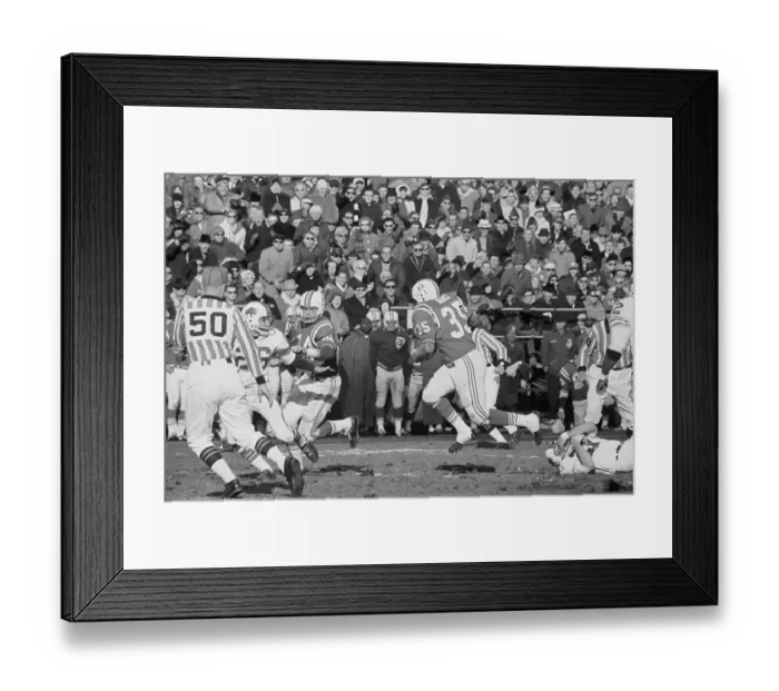 Framed Print : Patriots Jim Nance Running for Touchdown Framed Print : Patriots Jim Nance Running for Touchdown