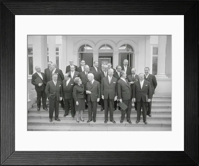 Framed Print : Portrait of West German Coalition Members Framed Print : Portrait of West German Coalition Members