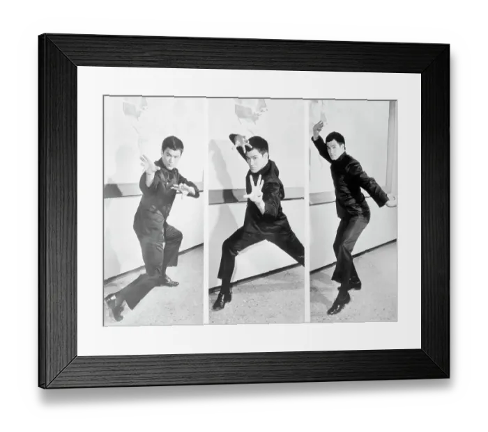 Framed Print : Bruce Lee Demonstrating Kung Fu Positions as Kato Framed Print : Bruce Lee Demonstrating Kung Fu Positions as Kato
