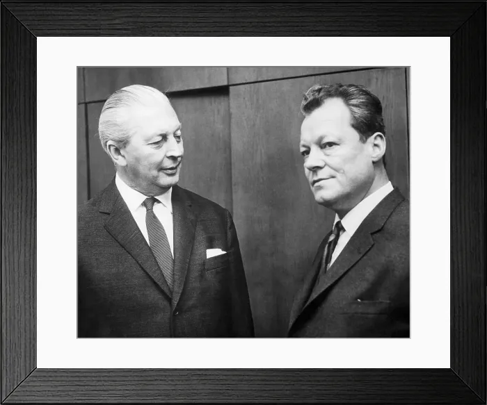 Framed Print : Portrait of Kurt George Kiesinger and Willy Brandt Framed Print : Portrait of Kurt George Kiesinger and Willy Brandt