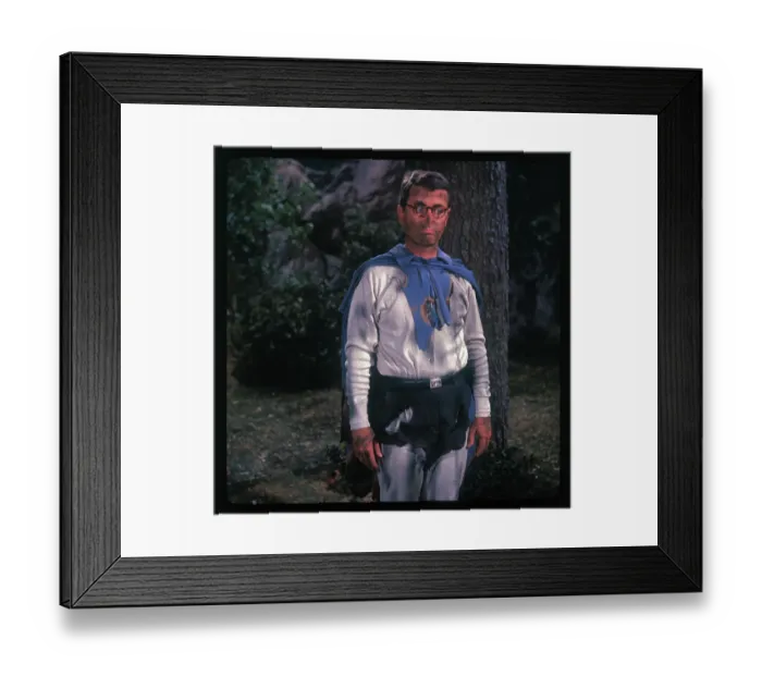 Framed Print : Bill Daniels Wearing His Costume in Captain Nice