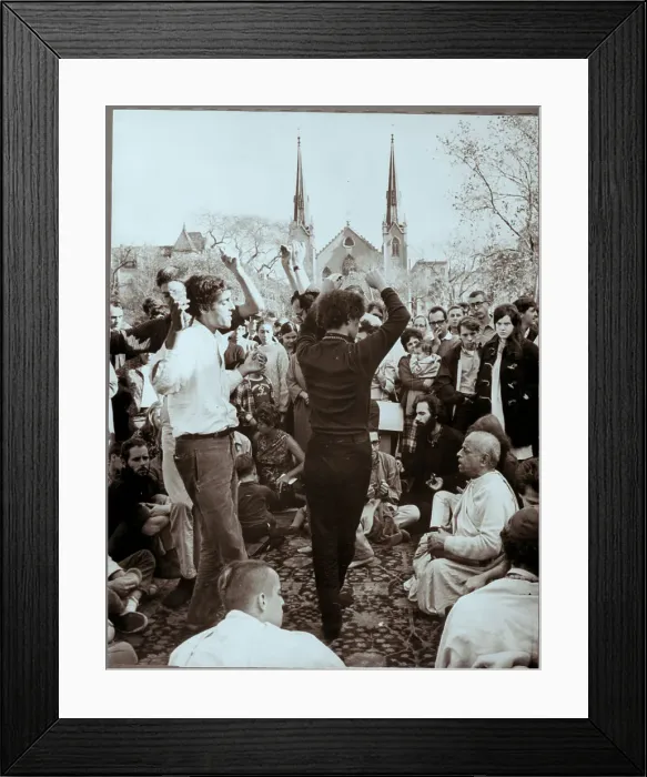 Framed Print : Young Adults Dance to Swami Chant Framed Print : Young Adults Dance to Swami Chant