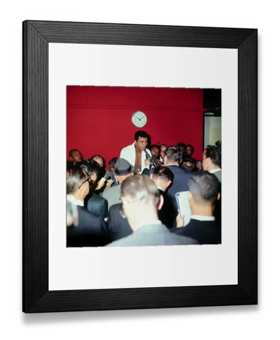 Framed Print : Muhammad Ali Talking to Newsmen Framed Print : Muhammad Ali Talking to Newsmen
