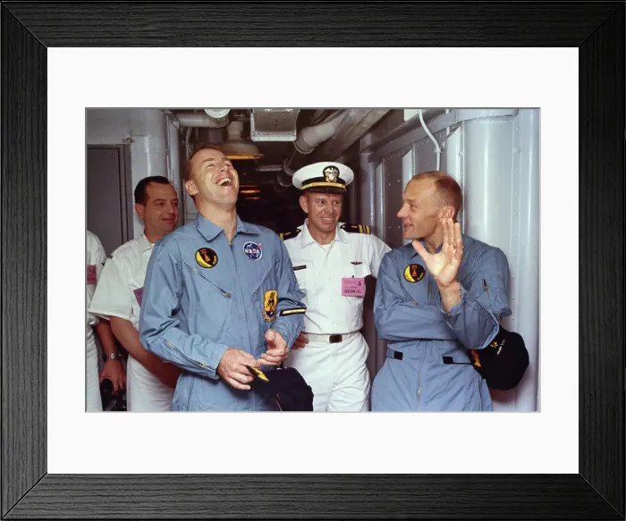 Framed Print : Portrait of Astronauts James Lovell and Buzz Aldrin