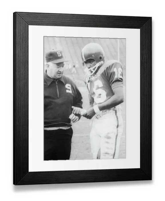 Framed Print : Duffy Daugherty and Jimmy Raye Framed Print : Duffy Daugherty and Jimmy Raye