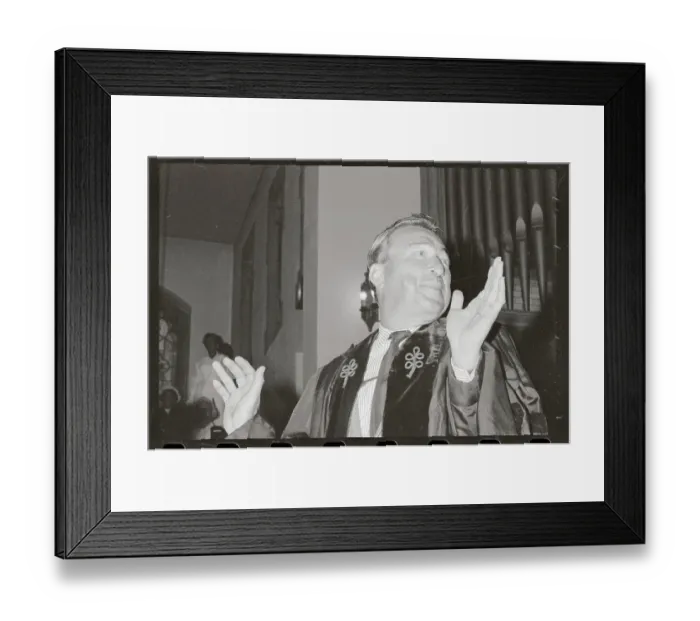 Framed Print : Portrait of Adam Clayton Powell Gesturing