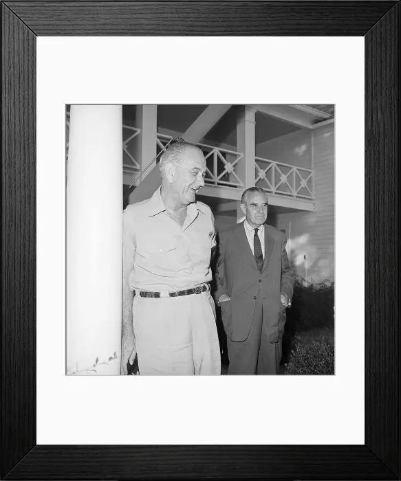 Framed Print : President Johnson with Averell Harriman Framed Print : President Johnson with Averell Harriman