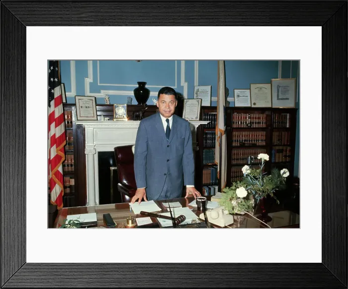 Framed Print : Edward Brooke Standing at His Desk Framed Print : Edward Brooke Standing at His Desk