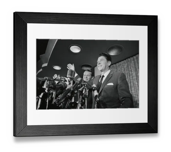 Framed Print : Ronald Reagan at a Press Conference Framed Print : Ronald Reagan at a Press Conference