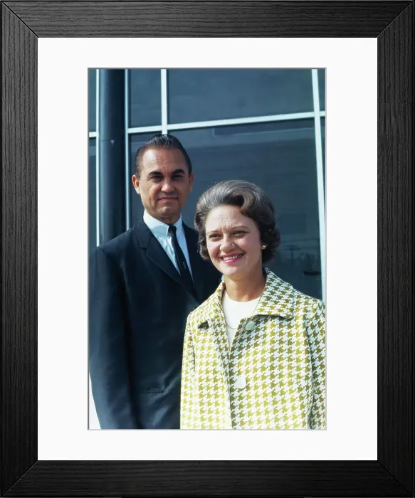 Framed Print : Portrait of Lurleen Wallace and George Wallace Framed Print : Portrait of Lurleen Wallace and George Wallace