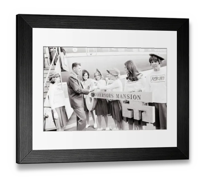 Framed Print : Ronald Reagan Greeting Supporters