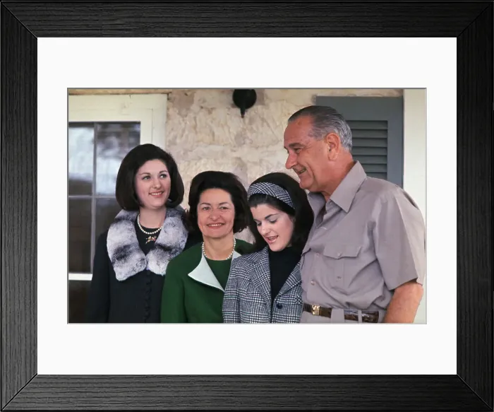 Framed Print : Lyndon B. Johnson with His Family Framed Print : Lyndon B. Johnson with His Family
