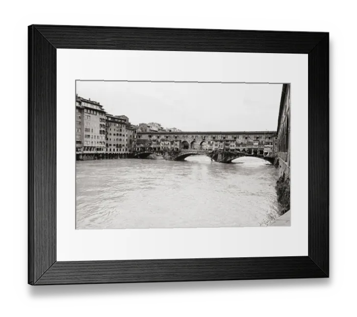 Framed Print : Bridge With Its Waters Flooded Framed Print : Bridge With Its Waters Flooded