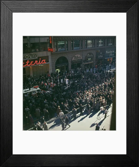 Framed Print : Sidewalk Campaign Speech Framed Print : Sidewalk Campaign Speech