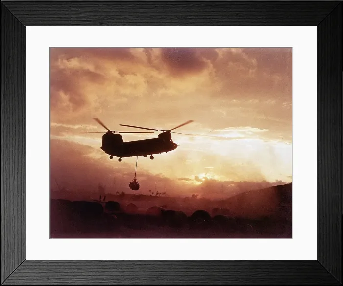 Framed Print : Chinook Helicopter Lifts Ammunition