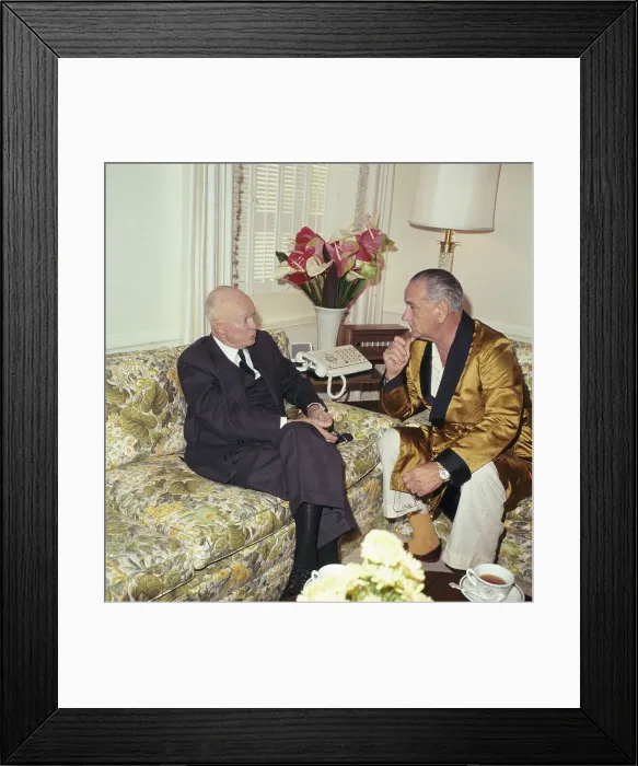 Framed Print : Lyndon B. Johnson Sitting and Talking with Dwight D. Eisenhower Framed Print : Lyndon B. Johnson Sitting and Talking with Dwight D. Eisenhower
