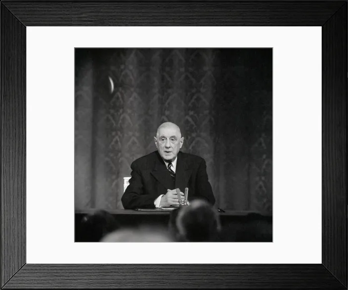Framed Print : President De Gaulle Speaking About Vietnam Framed Print : President De Gaulle Speaking About Vietnam